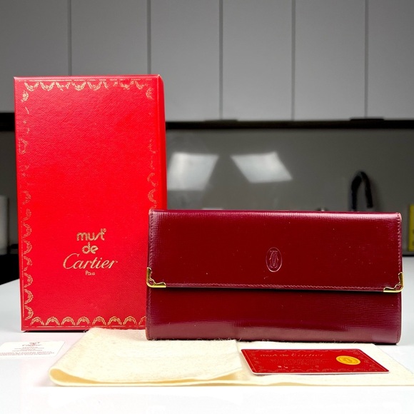 Cartier Full Inclusion Must De Cartier Long Wallet - Picture 1 of 8